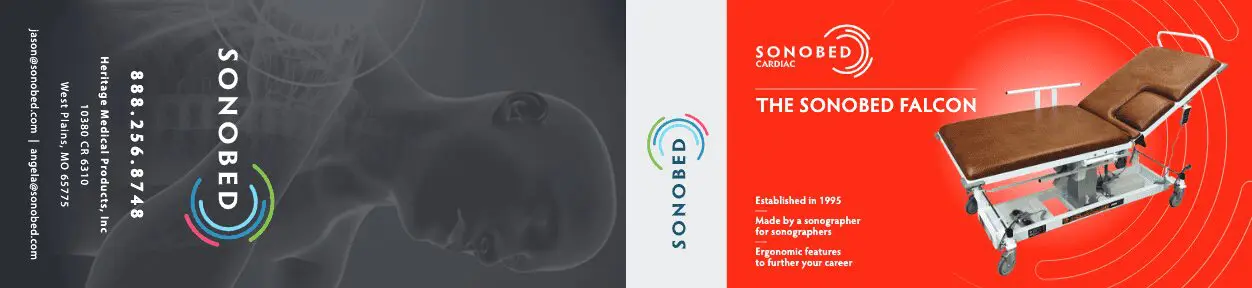 Medical examination table advertisement